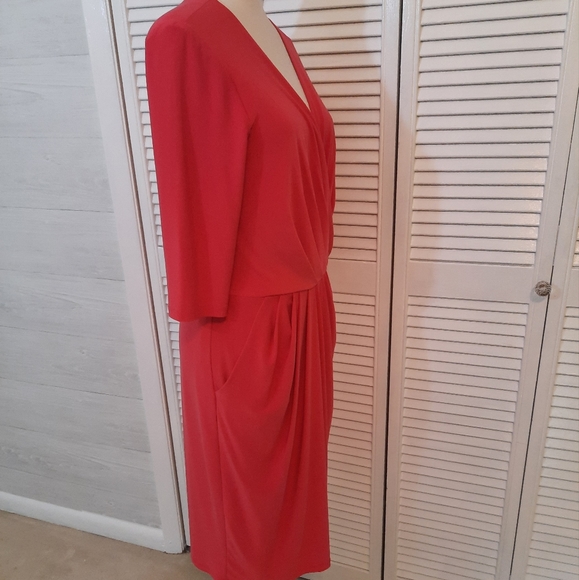 Ralph Lauren pleated draped cocktail dress sz 10 *B - Picture 2 of 6
